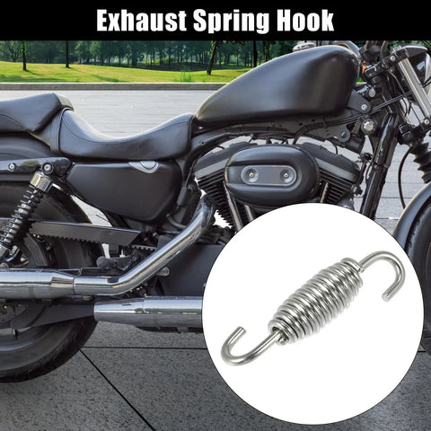 Motorcycles Exhaust Pipe Spring Hook 54mm 2.11" Stainless Steel Silver Tone