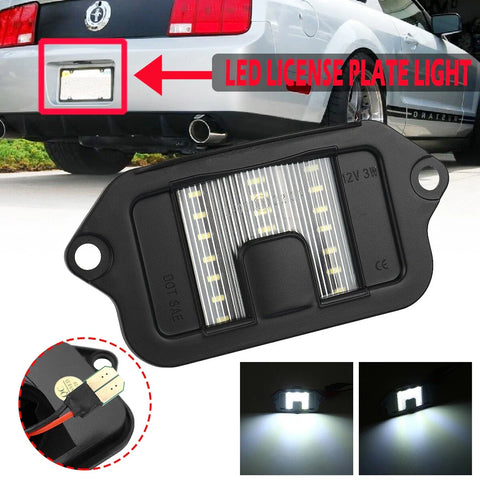 Ford Mustang License Plate Light Lamp / 18 SMD LED (2005–2009)