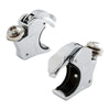 Harley Dyna, Sportster Chrome 39mm Forks Quick Release Windshield Clamps
