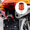 Motorcycle 10pcs Motorcycle License Plate Frame M6 Bolts Screws Orange