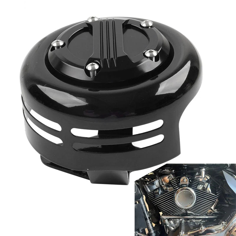 Harley Big Twin Sportster XL (1991-2023) Black 5 Hole Horn Cover Kit