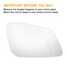 BMW 2 3 4 5 6 Series Left Right White Mirror Glass Pair w/ Back Heated