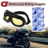 Motorcycle Riding Goggles Yellow Lens Black Frame PC