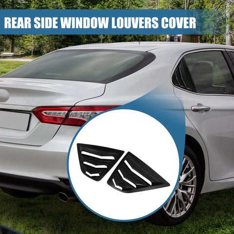Toyota Camry 1 Pair Rear Side Window Louvers Air Vent Cover Glossy Black