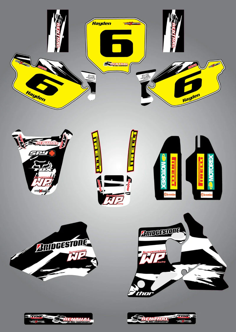 Honda CR 80 (1996-2002) - Stickers Custom Graphic Kit - Safari Style