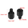 Black Motorcycle Rearview Mirrors Adapter Bolt Screw 2 x