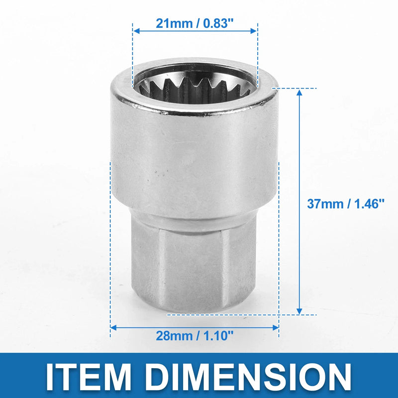 Porsche Wheel Lock Lugnut 3/4" Anti-theft Removal Key Socket