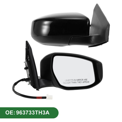 Nissan Sentra (2013-2015) Manual Folding Black Right Side Door Mirror