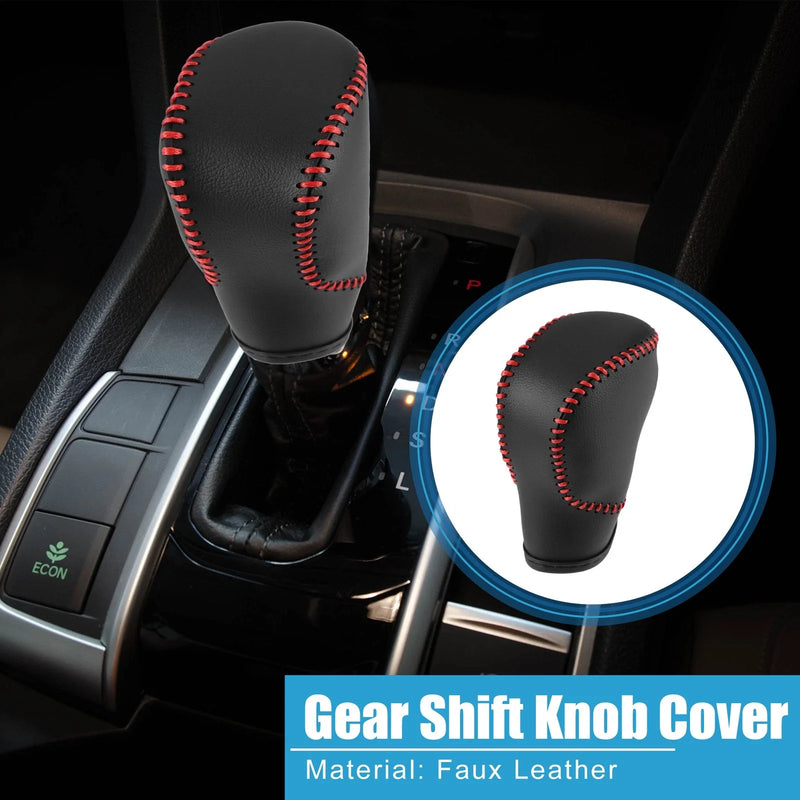 Honda Civic 11th Gen 2022-2023 Black Faux Leather Gear Shift Lever Cover