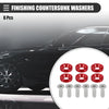 Motorcycle Red 6 x Universal Finishing Countersunk Washers Fasteners