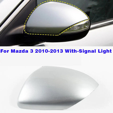 Mazda 3 Mirror Cover Cap Silver Left Driver Side (2010–2013)