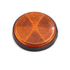 8pcs 6mm Dia Orange Plastic Screw Mount Reflective Motorcycle Warning Reflector
