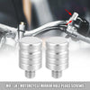 Motorcycle 2 x Left Mirror Hole Plug Screws