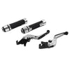 Yamaha YZF R1 MT-09 Silver Extendable Brake Clutch Lever Grip Set (2015-2023)