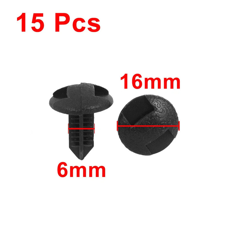 Toyota 15pcs / 16mm / Head Plastic Rivets Buckle Fastener Clips Retainer