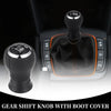 Toyota Yaris (2005-2010) Black Leather 5 Speed Manual Gear Shift Knob