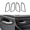 For BMW 3 Series E90 2006-2011 Carbon Fiber Interior Door Handle Bowl Trim 4pcs
