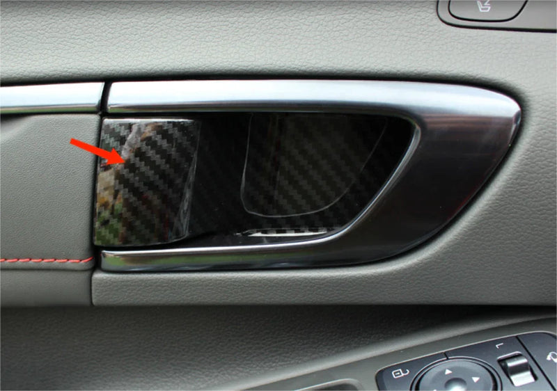 Hyundai Sonata Carbon Fiber Inner Door Handle Bowl Lid Cover Trim (2020-2023)