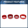 GMC Canyon (2015-2022) 7Pcs 4WD Headlight Switch Knob Cover Ring Red