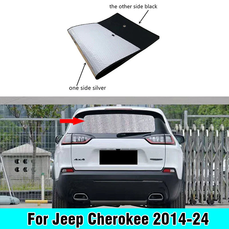 Jeep Cherokee Rear Windshield Privacy Thick Interior Sunshade Cover (2014–2024)