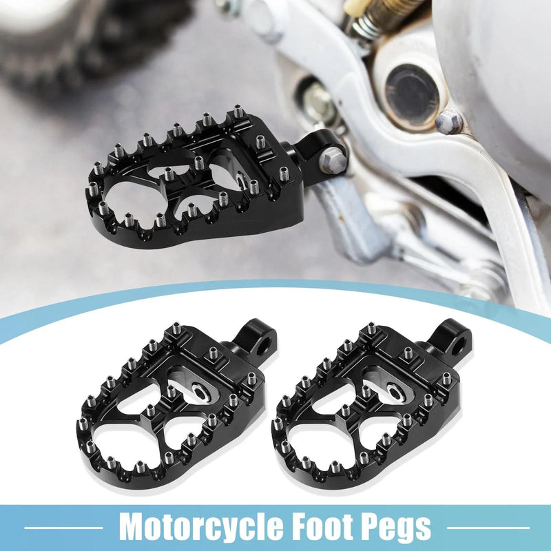 Motorcycle Wide Foot Peg 360 Degree Rotating Aluminum Alloy Footpeg Black