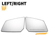 GMC Chevrolet Left Right White Mirror Glass Pair w/ Back Heated