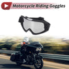 Cycling Sunglasses Motorcycle Riding Goggles Silver Tone Lens Black Frame
