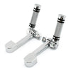 Harley Sportster XL 883 1200 Chrome Stirrup Heel Foot Rest Pegs (2004-2023)