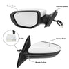 Honda Civic 5 Pin Left Side Exterior Door Mirror Assembly White (2016-2020)