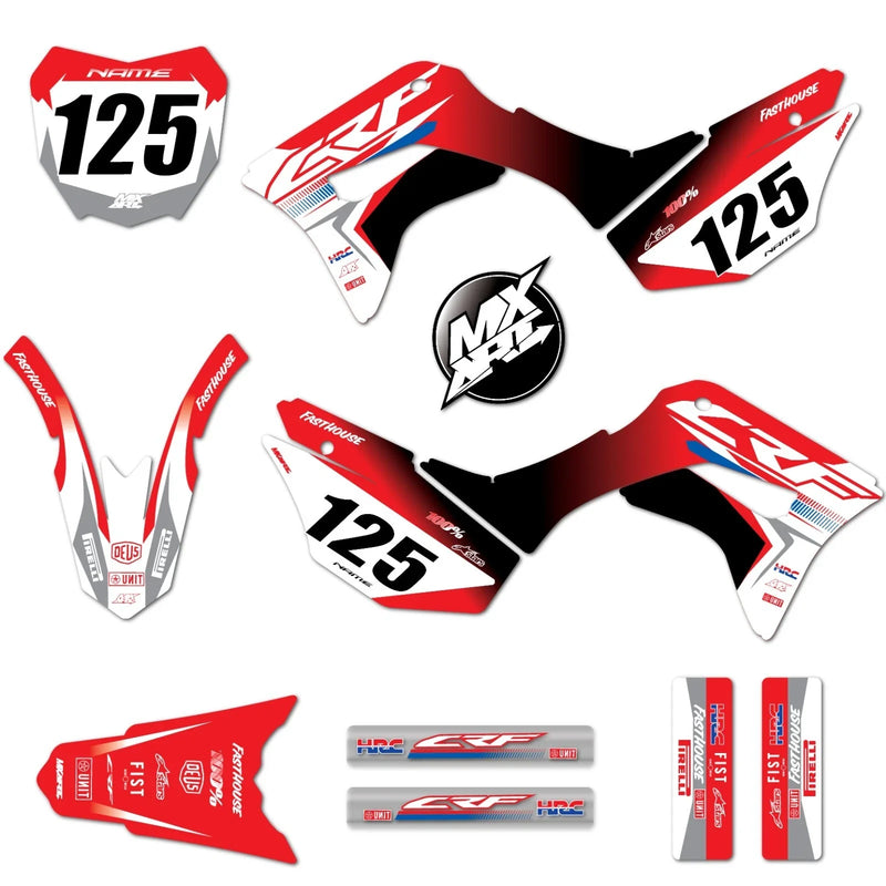 Honda CRF 125F (2019-2023) Full Custom Graphics PRO Style Sticker Kit