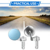 M6 Rear View Mirrors Round Chrome Silver Tone Aluminum Alloy