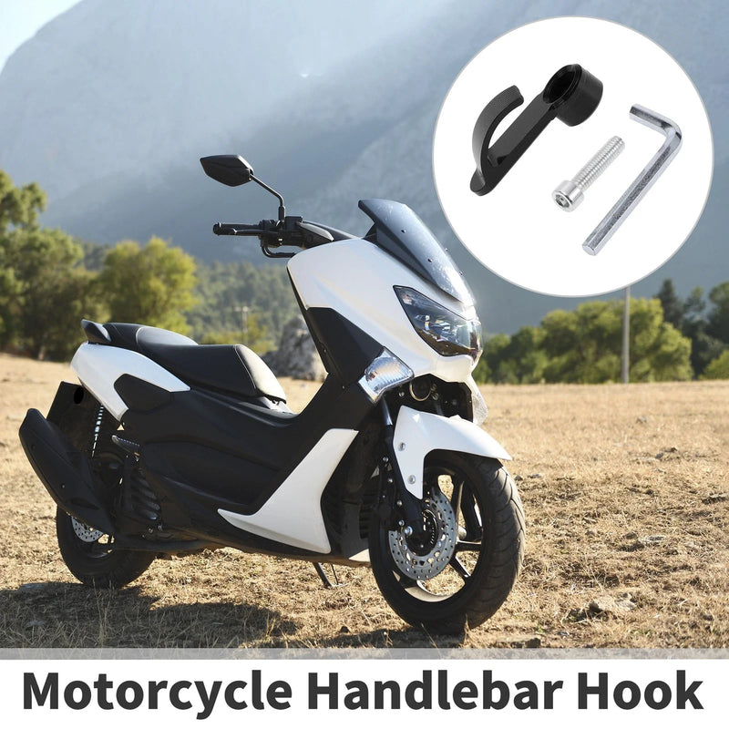 Universal Motorcycle 1 Set Handlebar Hook Load-Bearing Capacity Black