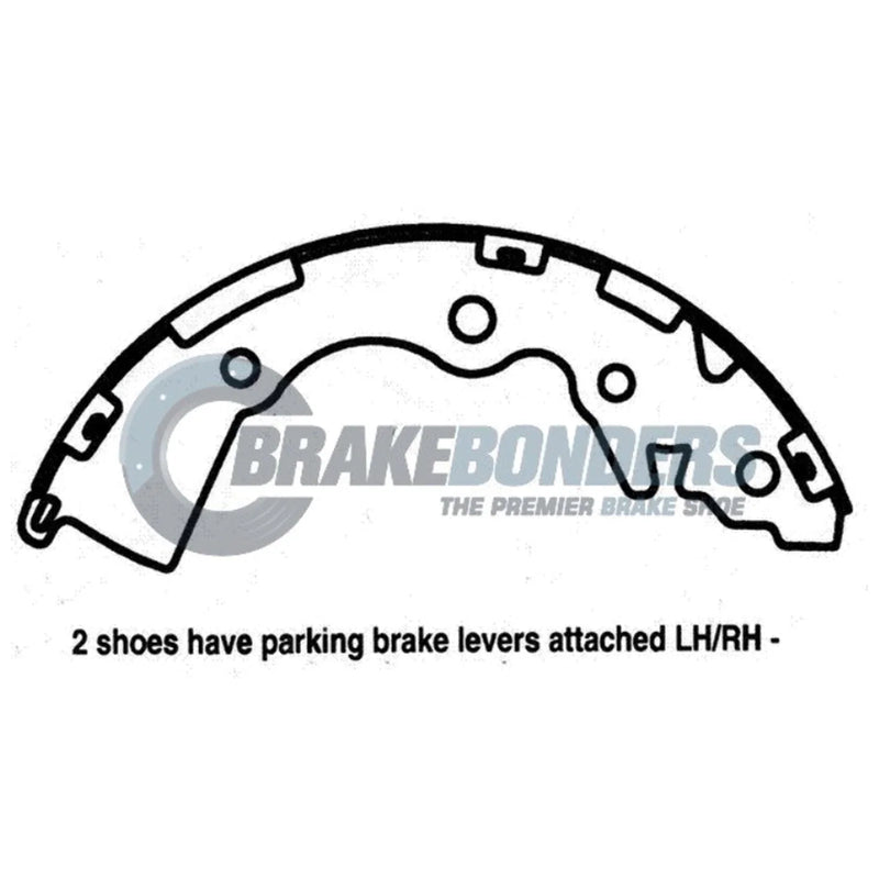 Kia Rio Rear Brake Shoes Lining (2006-2010)