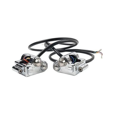 Harley Universal Motor Chrome 1" CNC Handlebar Switch Controls Housing