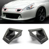 Nissan 370Z 2 x Carbon Fiber Front Bumper Side Air Vent Duct Covers (2009-2020)