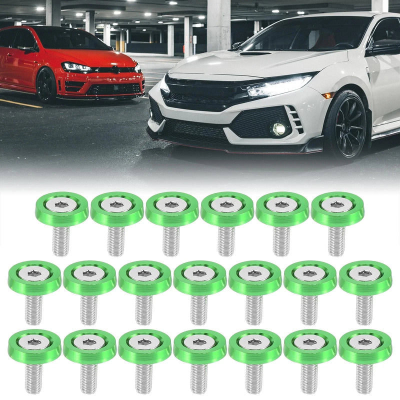 Car Motorcycle 20 Pcs M6 Fender Bumper Washer Bolt Engine Bay Fastener