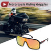 1 Set Motorcycle Riding Goggles Red Lens Black Red Frame Triacetyl Cellulose PC