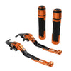 BMW C650GT C600 SPORT Orange Brake Clutch Lever & Handlebar Grip Set (2011-2016)
