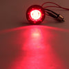 Harley Sportster Red LED Turn Signal Lights with Gloss Black Trim Ring