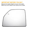 Ford F150 F250 F350 F450 Left Side Heated White Mirror Glass (2004-2023)
