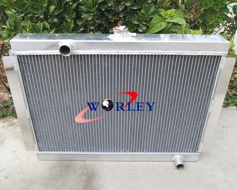 Nissan Datsun 280Z 280ZX 3 Row Aluminum Radiator + Fans (1975-1983)