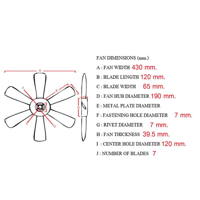 Nissan Datsun 720 Ute King Cab SD25 1980-1986 Radiator Cooling Fan