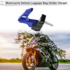 Make Model Square Aluminum Alloy Motorcycle Hanging Hook 1 Set Blue 50mm