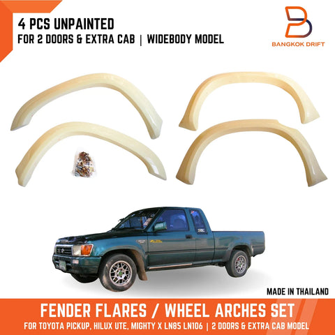 Toyota Hilux Ute Unpainted Wheel Arches Fender Flares (88-96)