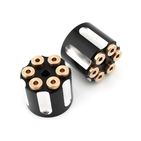 Harley Davidson Road King 2 x Black White Rear Seat Bolt Screws