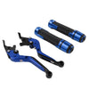 Kawasaki Z1000 Blue Extendable Brake Clutch Levers Grips Set (2010-2023)