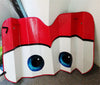 Car SUV Cartoon Red Big Eyes Aluminium Foil Sun Shade