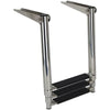 Stainless Steel Telescopic Boat Boarding Ladder 3 Step Platform Mount 900mm