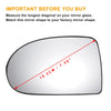 Jeep Compass Left Side Heated White Mirror Glass (2010-2016)