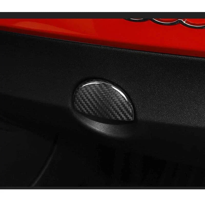 Fiat 500 2011-2023 Dry Carbon Fiber Glove Box Handle Cover Trim